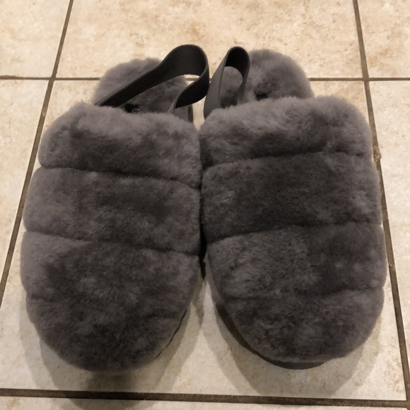 UGG Super Fluff Slippers grey - Picture 3 of 14
